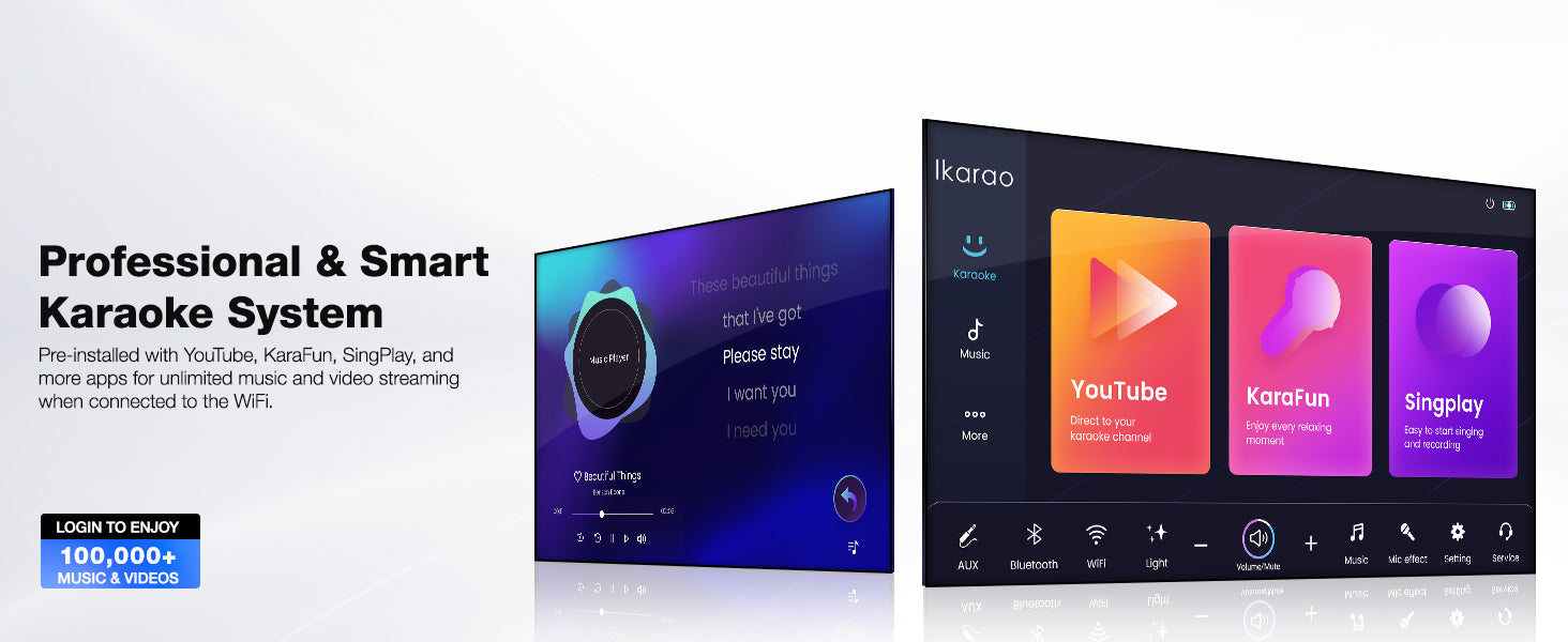 Ikarao BREAK X1 Portable 800w Karaoke Machine with 13.3" Display "AVAILABLE NOW!"