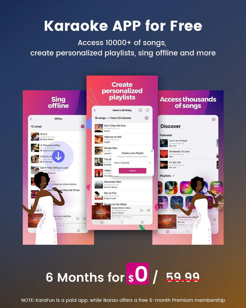 Ikarao SHELL S1 Portable 300W Karaoke Machine 10” Lyrics Display