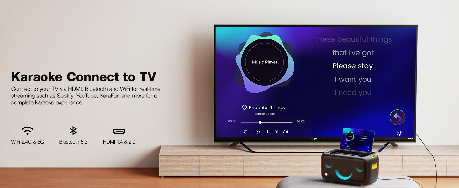 Ikarao BREAK X1 Portable 800w Karaoke Machine with 13.3" Display "AVAILABLE NOW!"