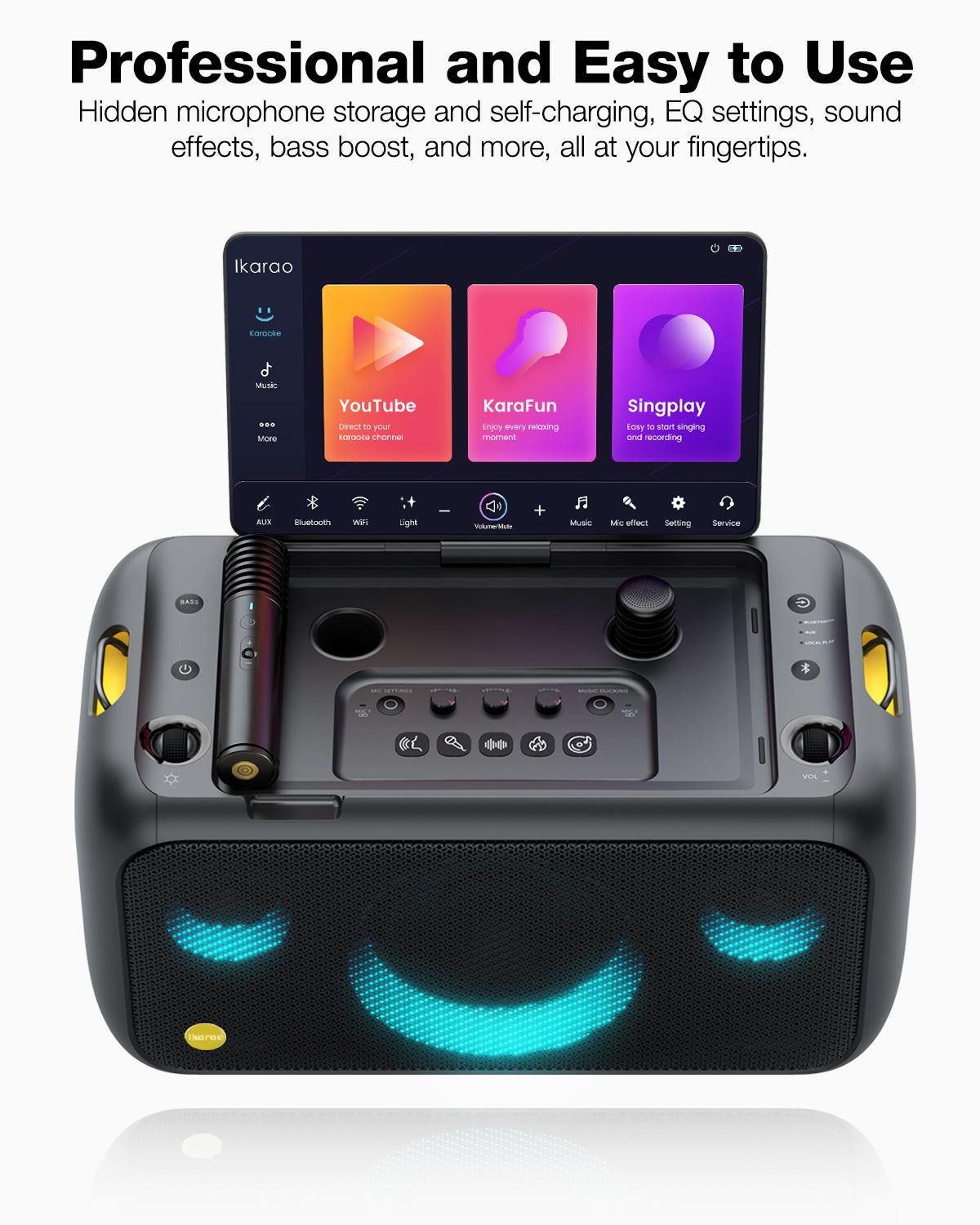 Ikarao BREAK X1 Portable 800w Karaoke Machine with 13.3" Display "AVAILABLE NOW!"