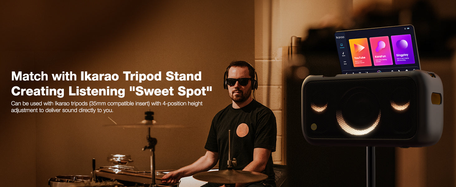 Ikarao BREAK X1 Portable 800w Karaoke Machine with 13.3" Display "AVAILABLE NOW!"