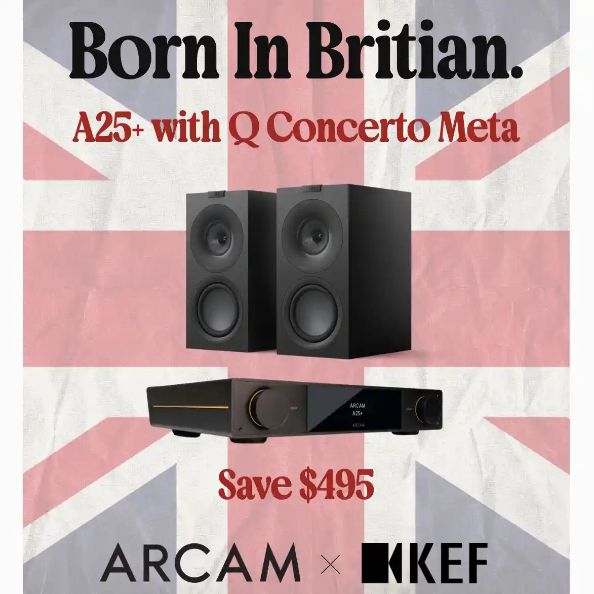 KEF Q Concerto Meta + A25+ Speakers Amplifier System