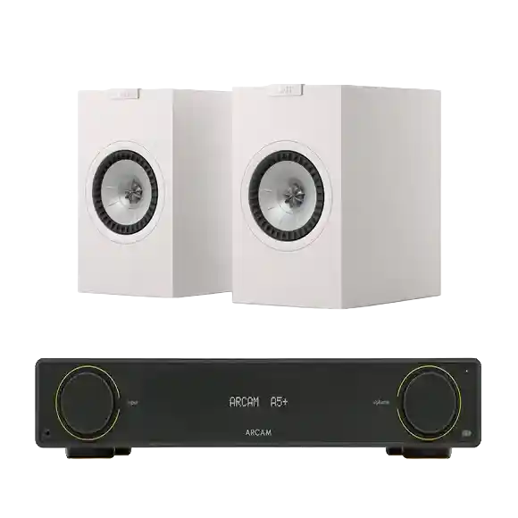 KEF Q1 Meta with Arcam A5+ Speakers Amplifier System