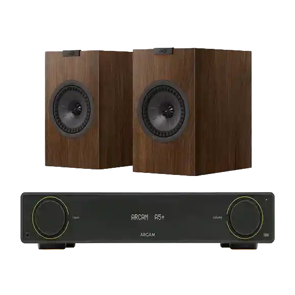 KEF Q1 Meta with Arcam A5+ Speakers Amplifier System