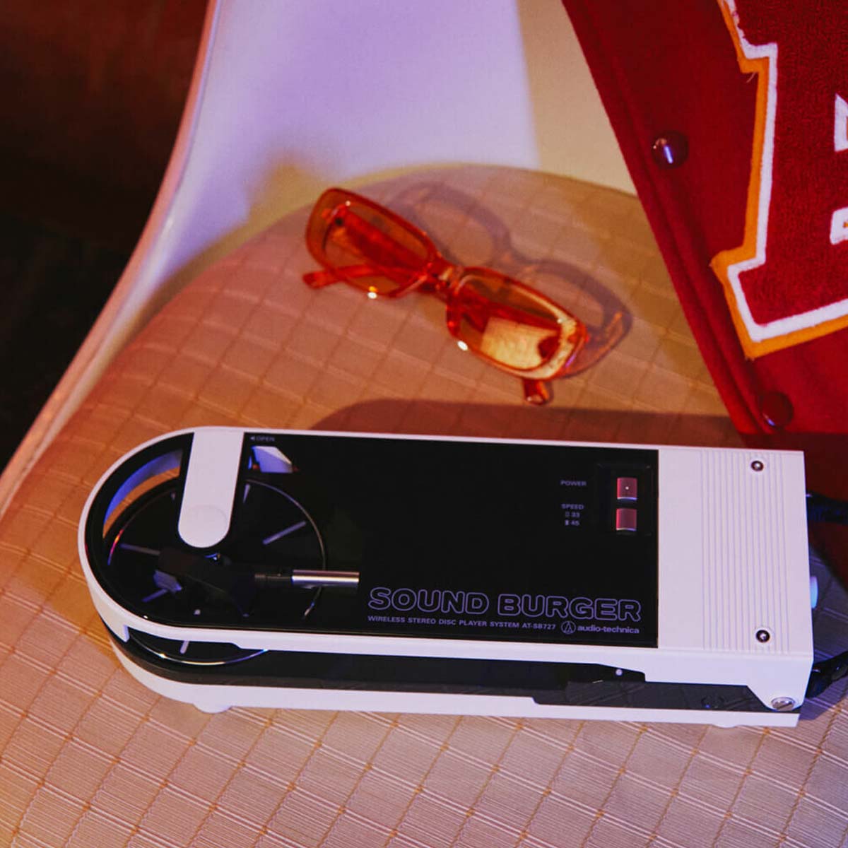 Audio-Technica SB727 SOUND BURGER Portable Bluetooth Turntable - Black