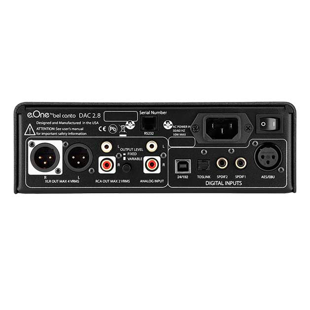 Bel Canto e.One DAC 2.8 DAC Control PreAmp Black