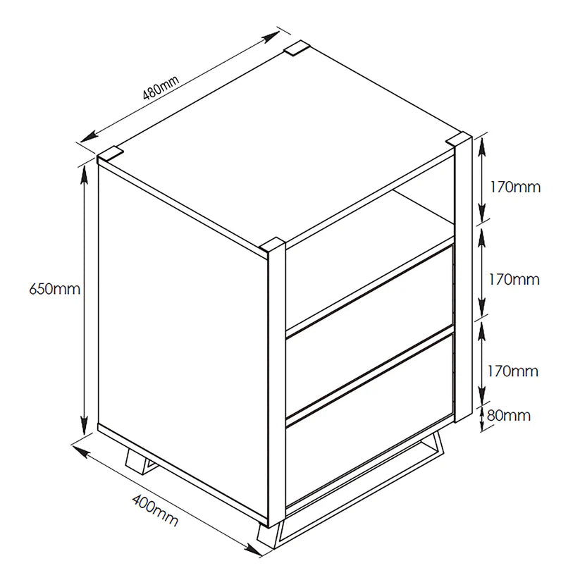 RVM Capri Bedside Table