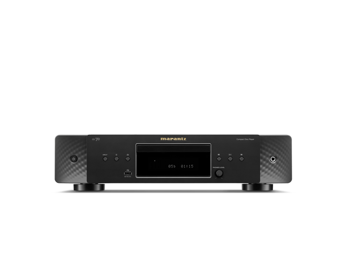 Marantz CD 70 CD player in Black, front view