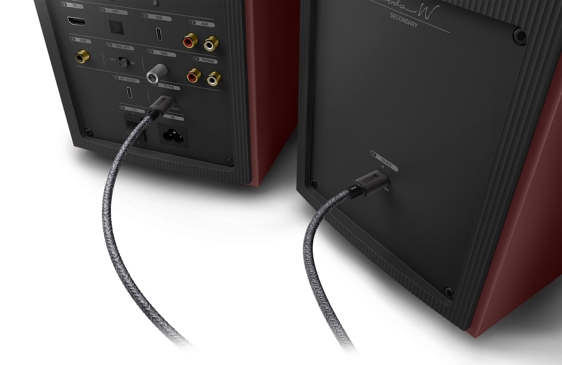 KEF Coda W | Wireless Hi-Fi Speakers - Burgundy | Grey | Green | Blue | Titanium