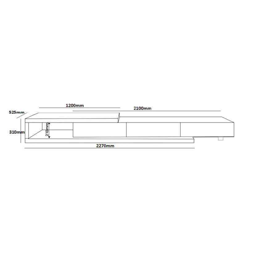 RVM Concertina Lowline TV Unit