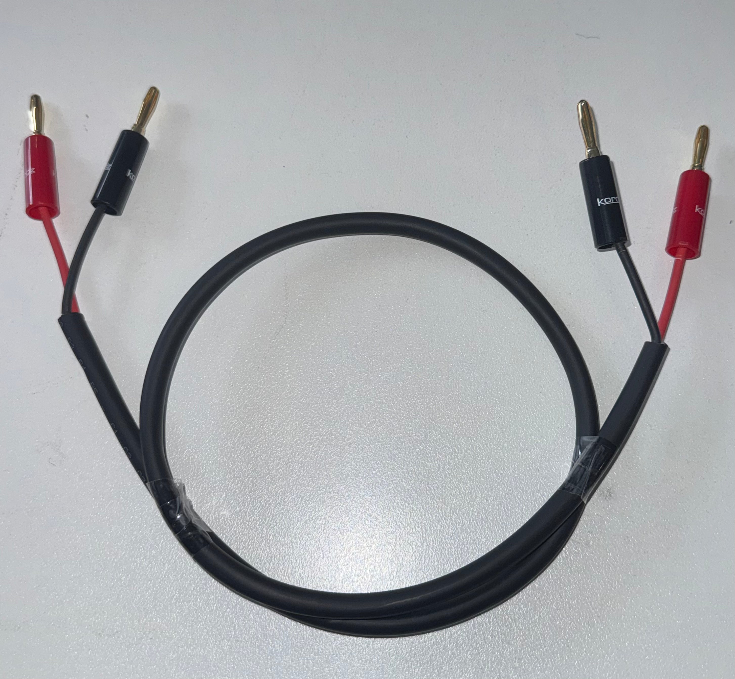 TIERIUM Speaker Wire – 12AWG 2-Conductor (2C) – Pre-Terminated with Kordz Banana Plugs