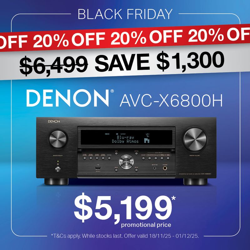 Denon AVC-X6800H 11 Channel 8K AV Receiver - Black