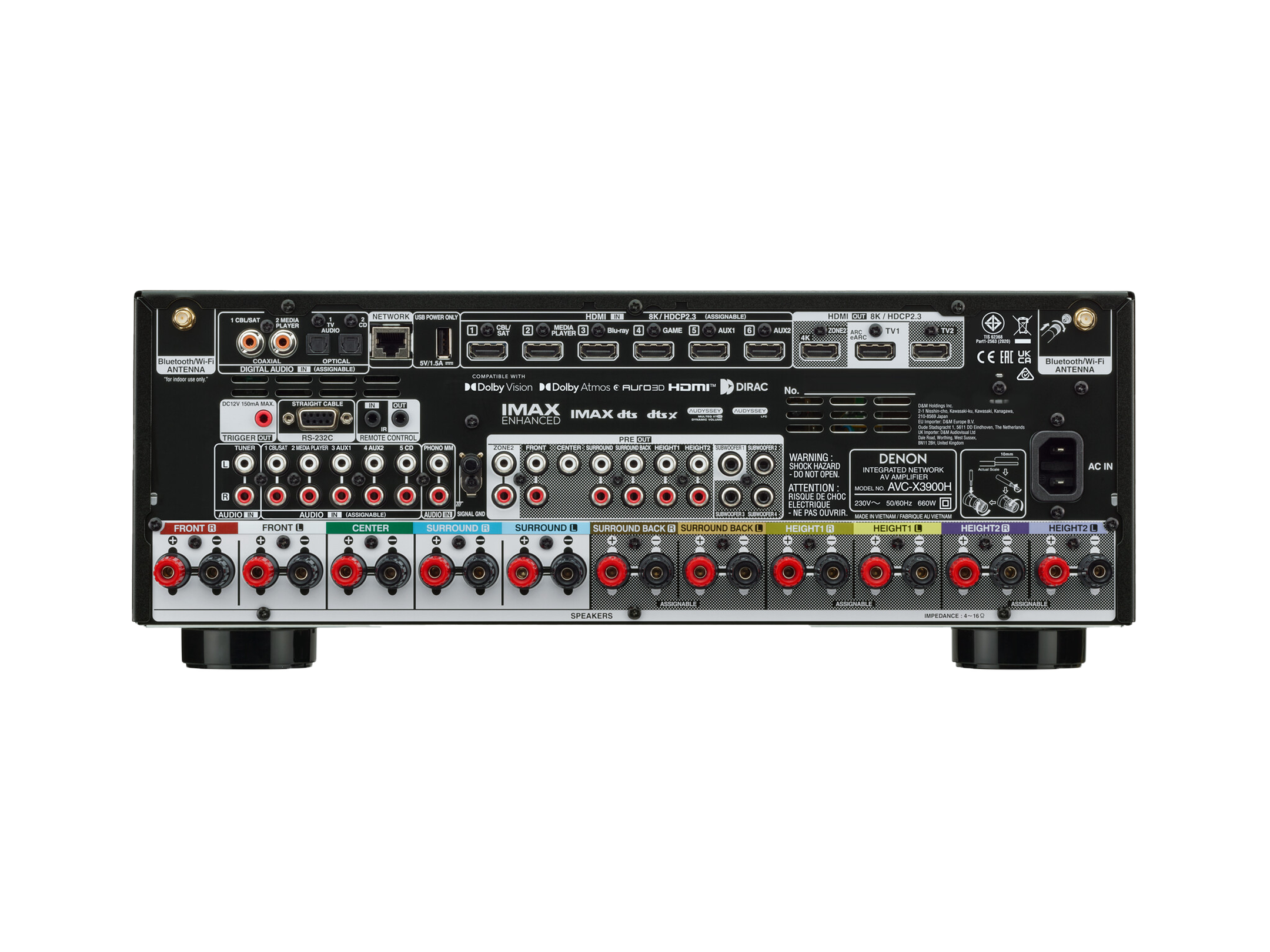 Denon AVC-X3900H 9 x 105w 2-Zone 4 Sub Outs AV Receiver