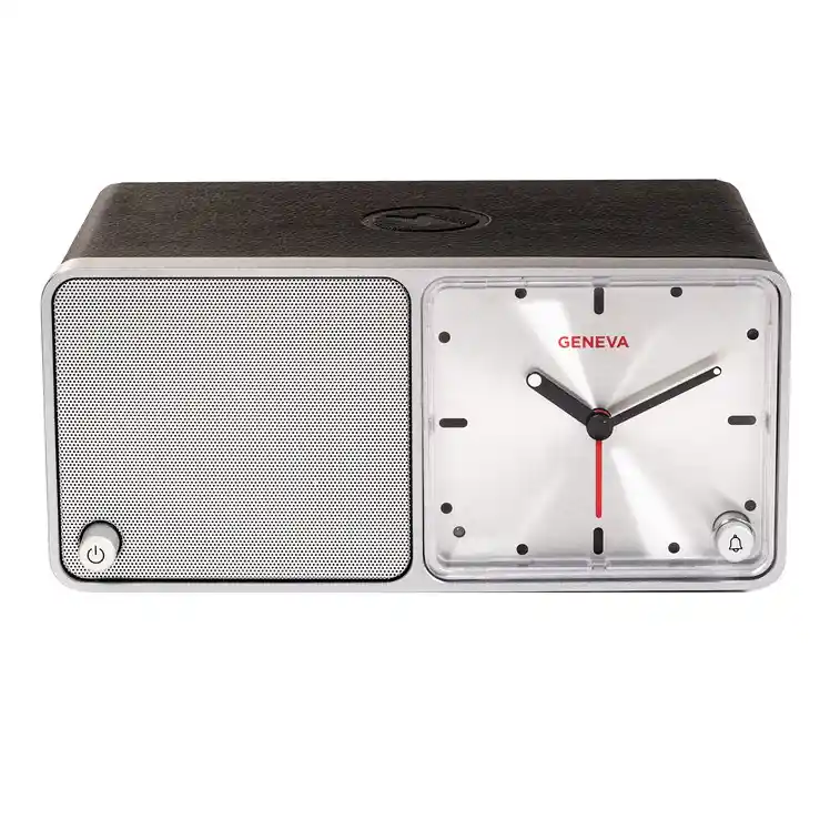 Geneva TIME Bluetooth Speaker, Analog alarm clock, with charging Station
