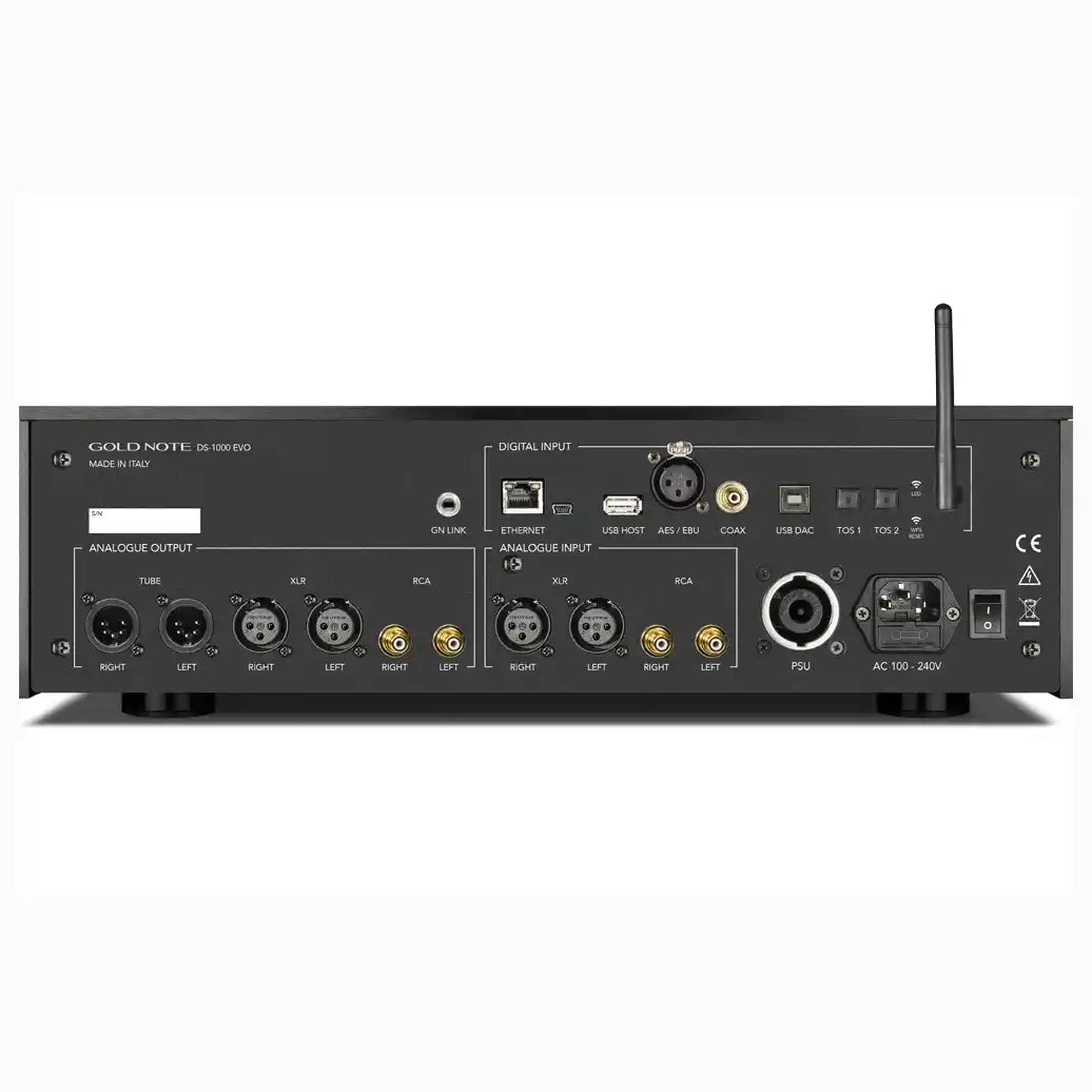 Gold Note DS-1000 EVO LINE DAC Headphone Amp & Preamp - Black | Gold | Silver
