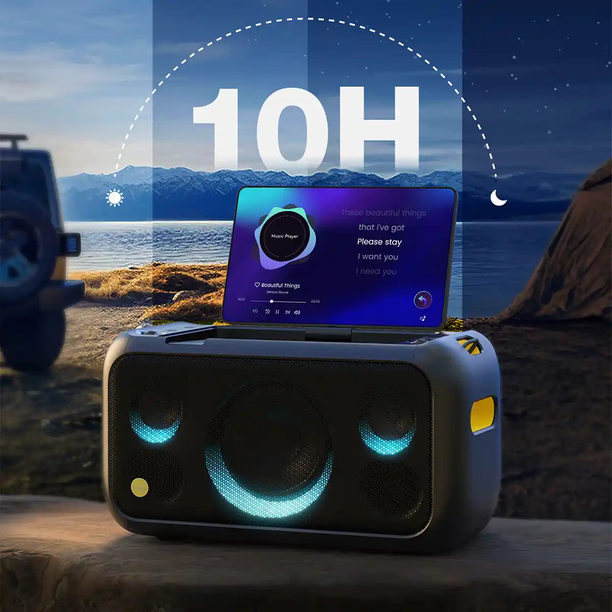 Ikarao BREAK X1 Portable 800w Karaoke Machine with 13.3" Display