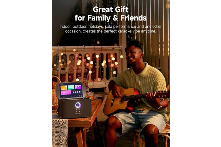 Ikarao SHELL S3 Portable 80W Karaoke Speakers with 7” Lyrics Display