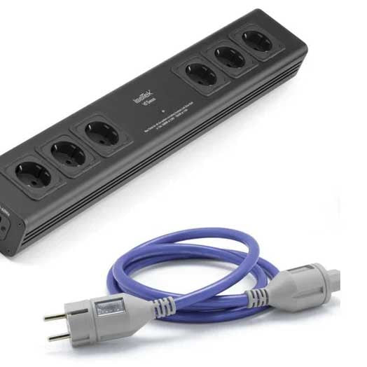 Isotek V5 Sirius 6-way Power Cleaning & Distribution with EVO3 Premier - Black