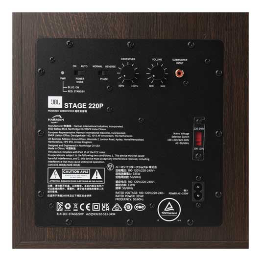 JBL STAGE 2 220P 12" Active Subwoofer - Espresso