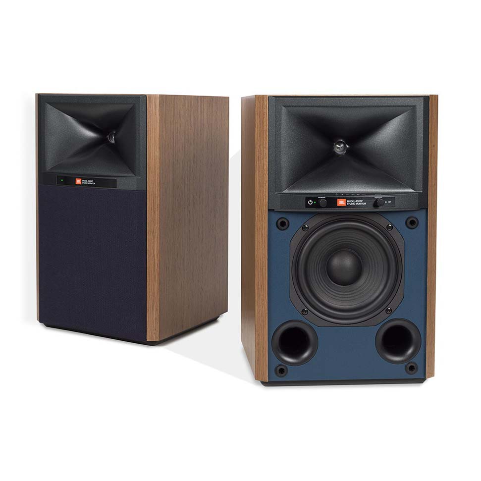 JBL Studio 4305P Active Speakers - Black | Walnut