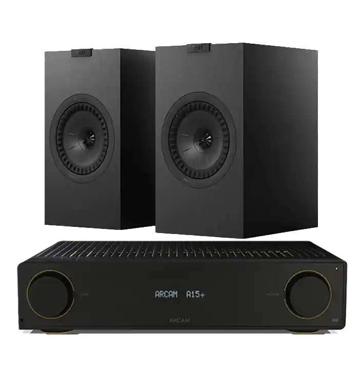 KEF Q3 Meta Speakers with Arcam A15+ Amplifier System