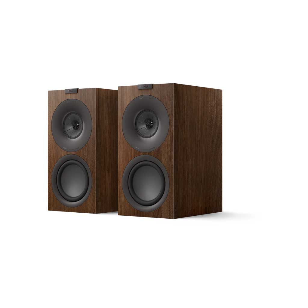 KEF Q Concerto Meta 3-Way Bookshelf Speakers w/ SQ1 Speaker Stands - Satin Black | Satin White | Walnut
