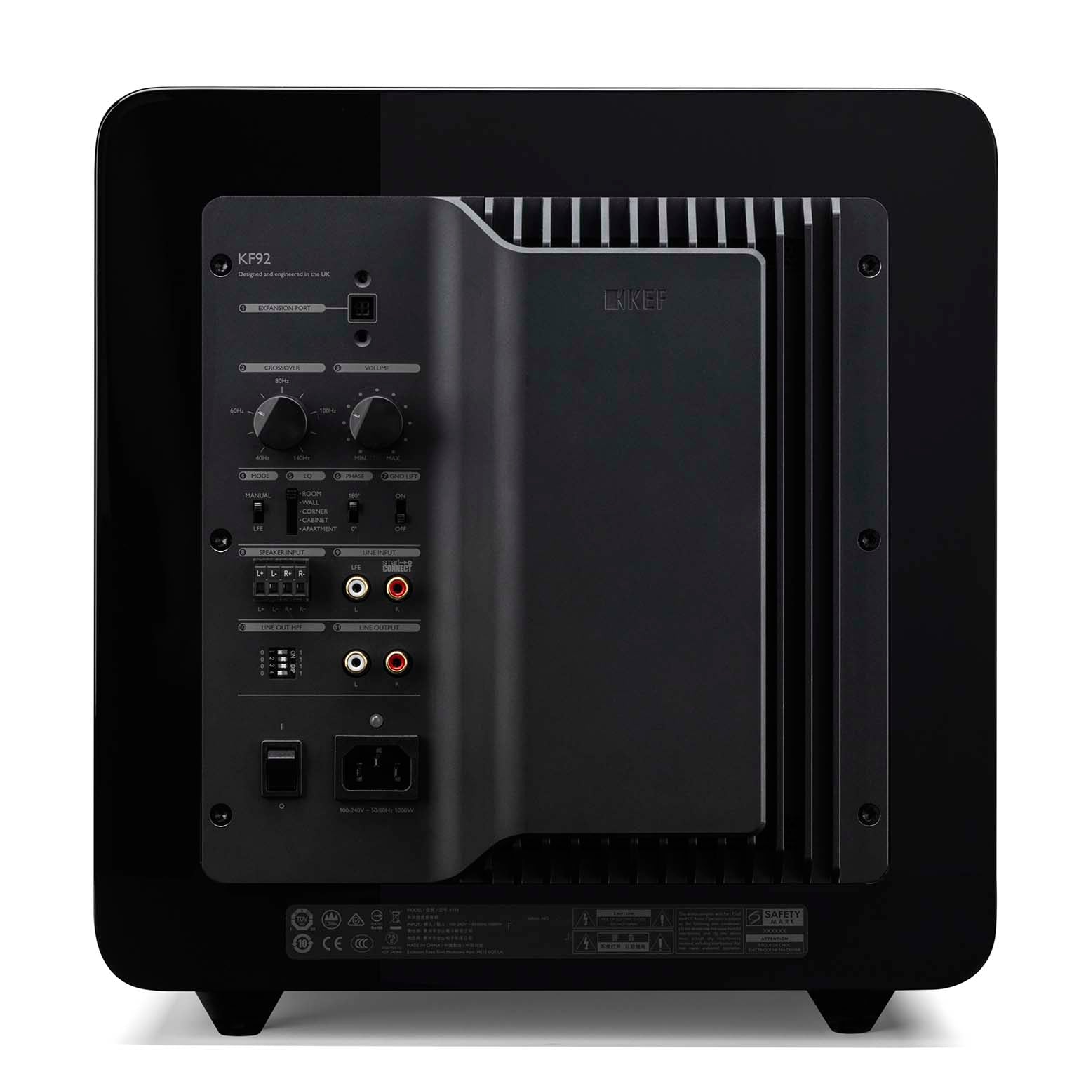 KEF KC92 Dual 9" Active Subwoofer - Black