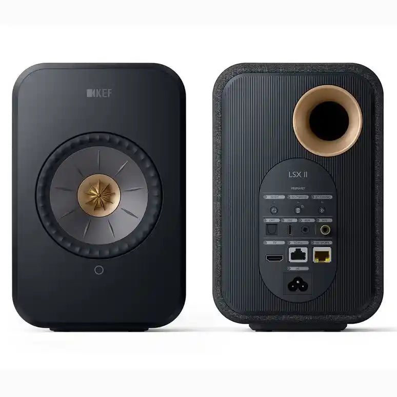 KEF LSX 2 Active Wireless Bookshelf Speakers- Carbon Black | SoundWave