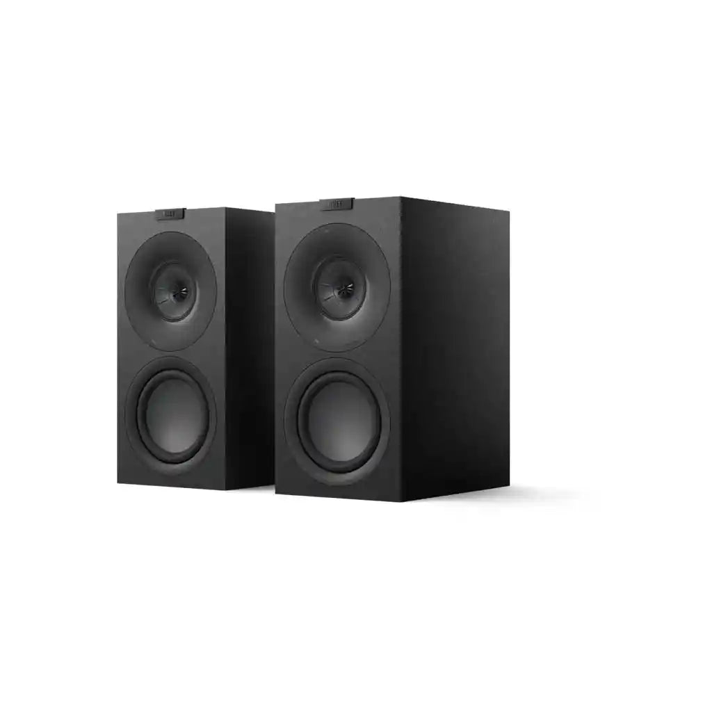 KEF Q Concerto Meta 3-Way Bookshelf Speakers w/ SQ1 Speaker Stands - Satin Black | Satin White | Walnut