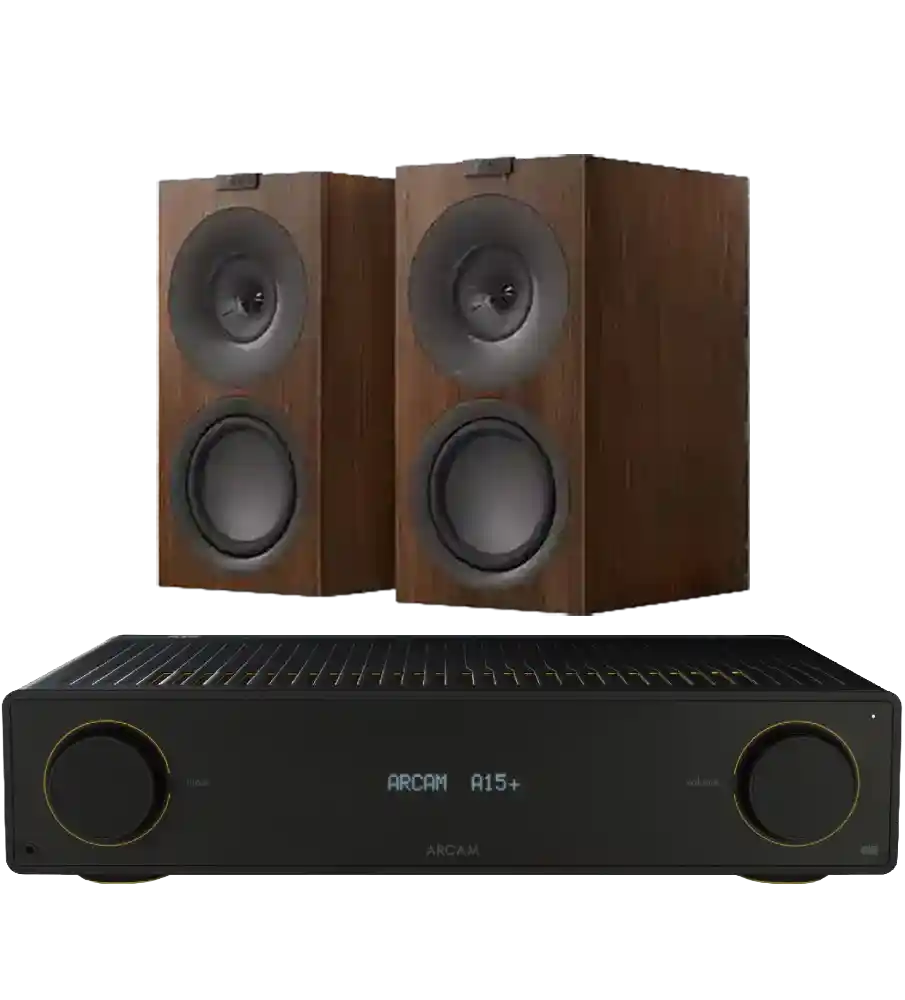 KEF Q3 Meta Speakers with Arcam A15+ Amplifier System