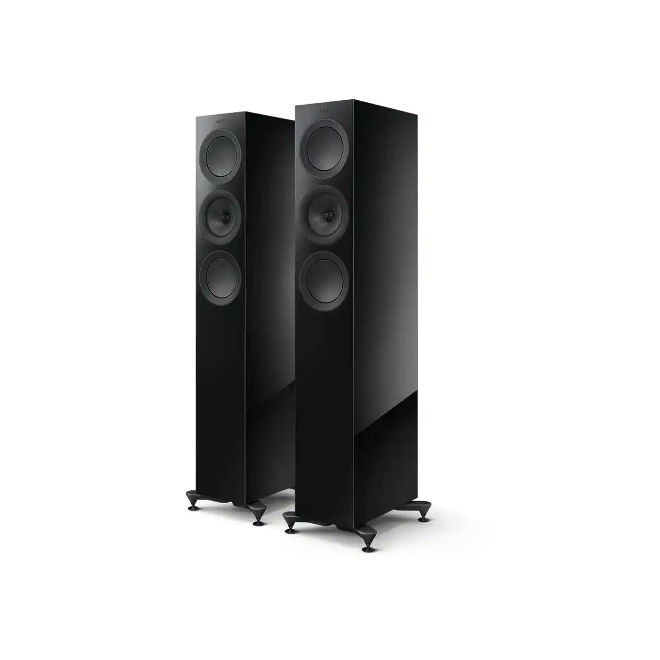 KEF R5 Meta 3-way Floorstanding Speakers with Grills - Gloss Black | Gloss White | Walnut