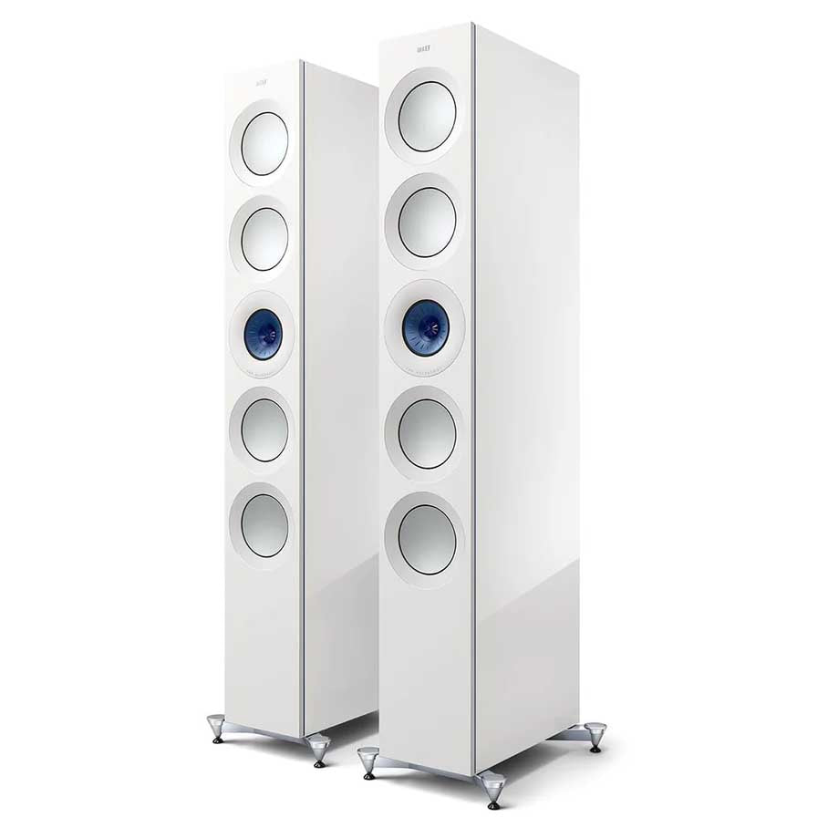 KEF Reference 5 Meta 3-Way 5-Drivers Floorstanding Speakers (pair) - Gross White/Blue