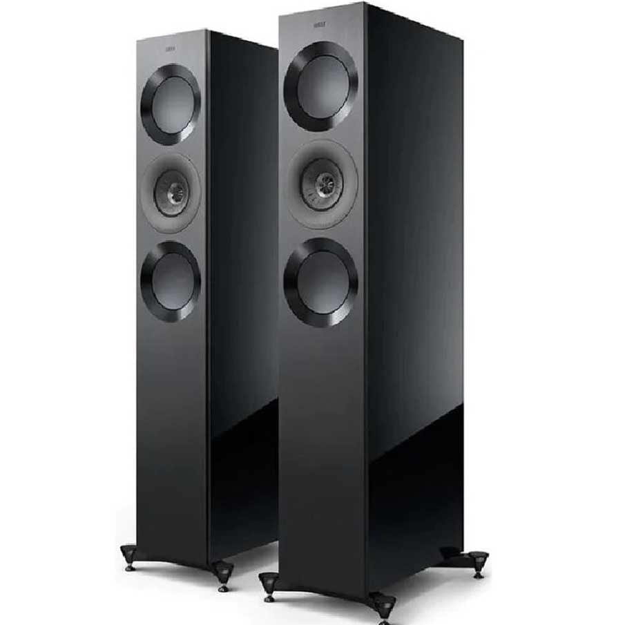 KEF Reference 3 Meta Floorstanding speaker - Gloss Black/Grey