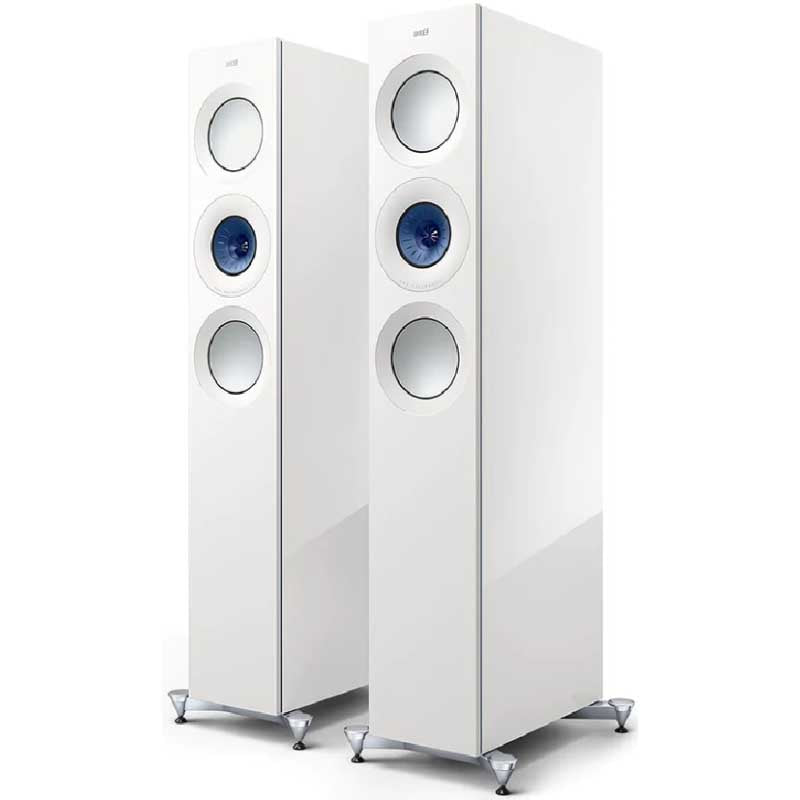 KEF Reference 3 Meta Floorstanding speakers - Gloss White/Blue