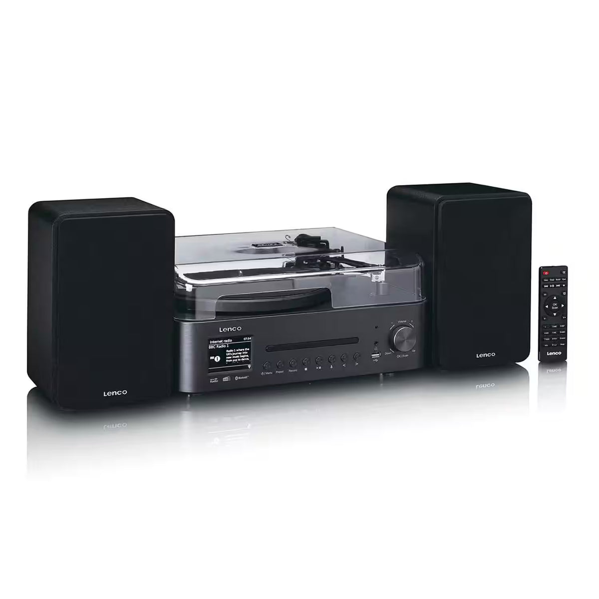 Lenco MC-760BK HiFi Set with Internet, DAB+, FM Radio, CD_MP3 Player and Turntable