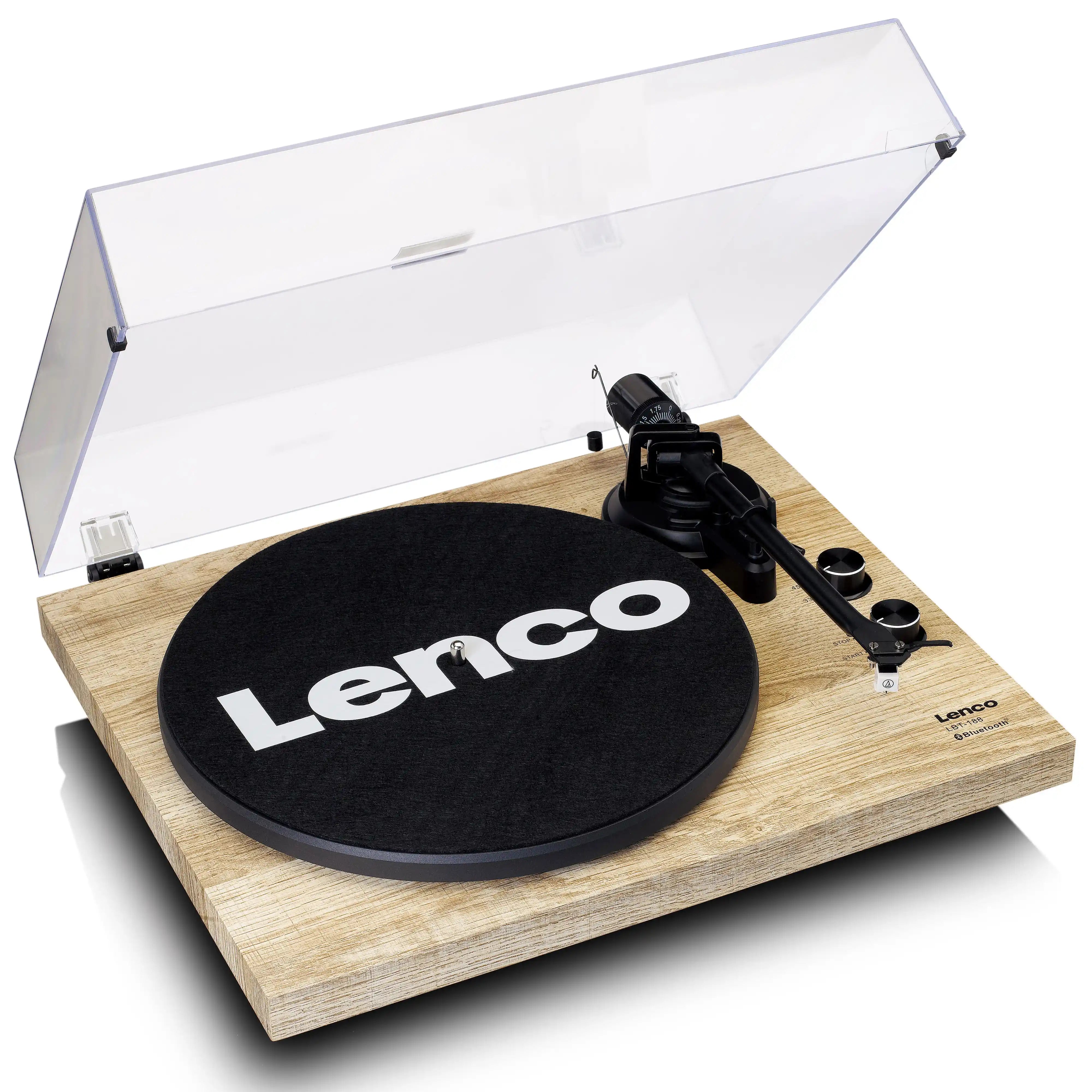 Lenco LBT-188 Bluetooth and USB Turntable - Walnut | Pine