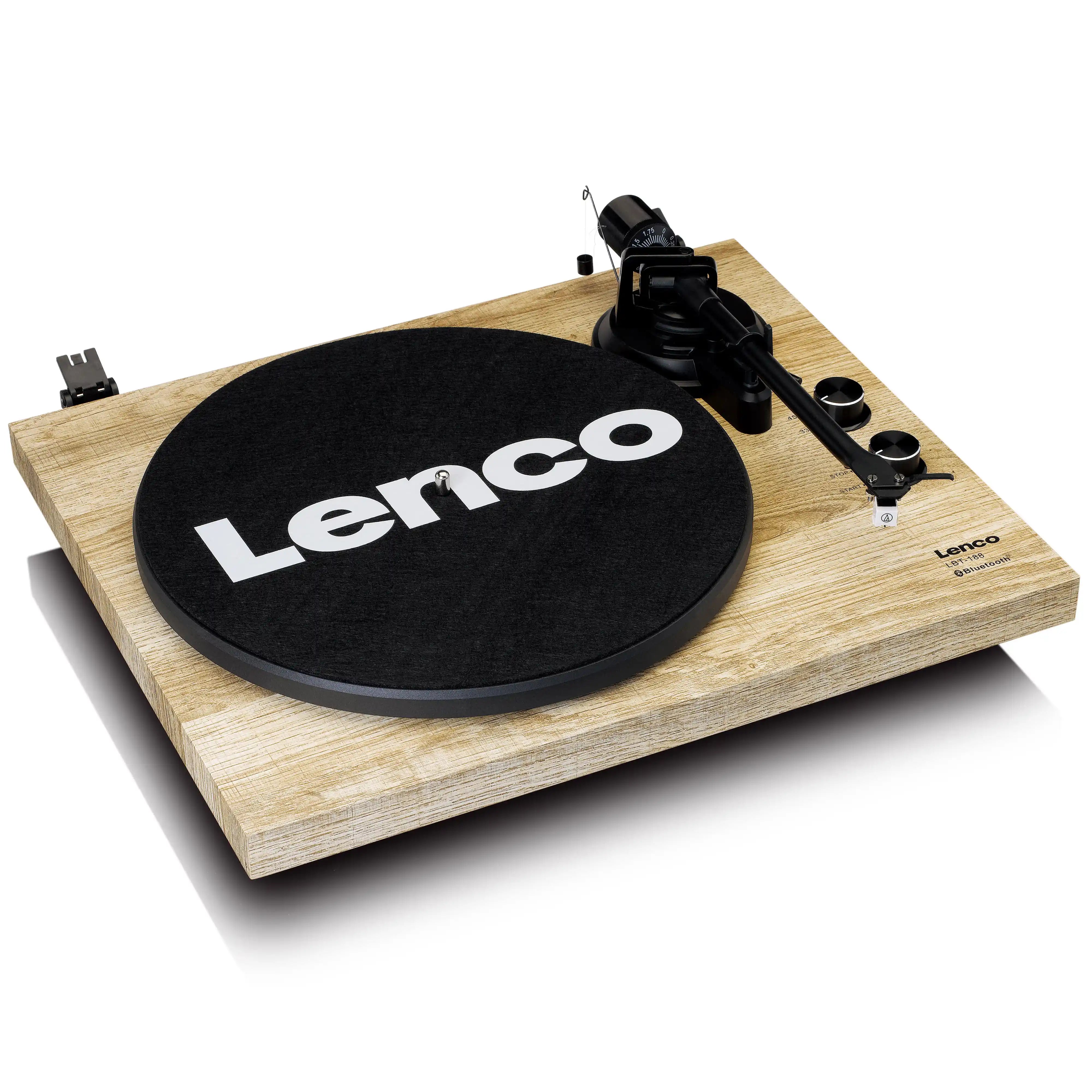 Lenco LBT-188 Bluetooth and USB Turntable - Walnut | Pine