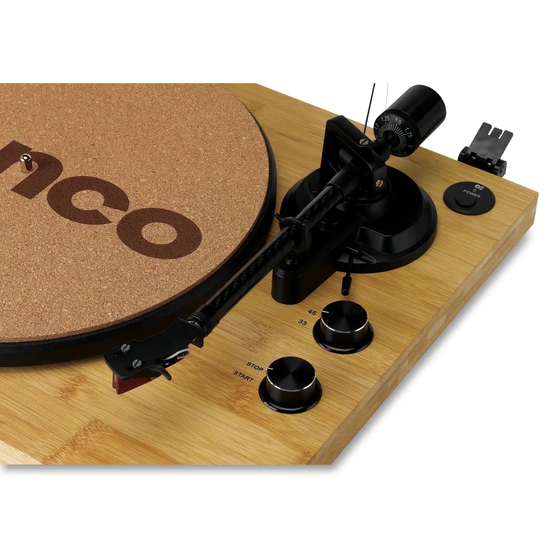 Lenco LBT-335BA Bamboo Bluetooth Turntable with Oroton 2M Red Cartridge