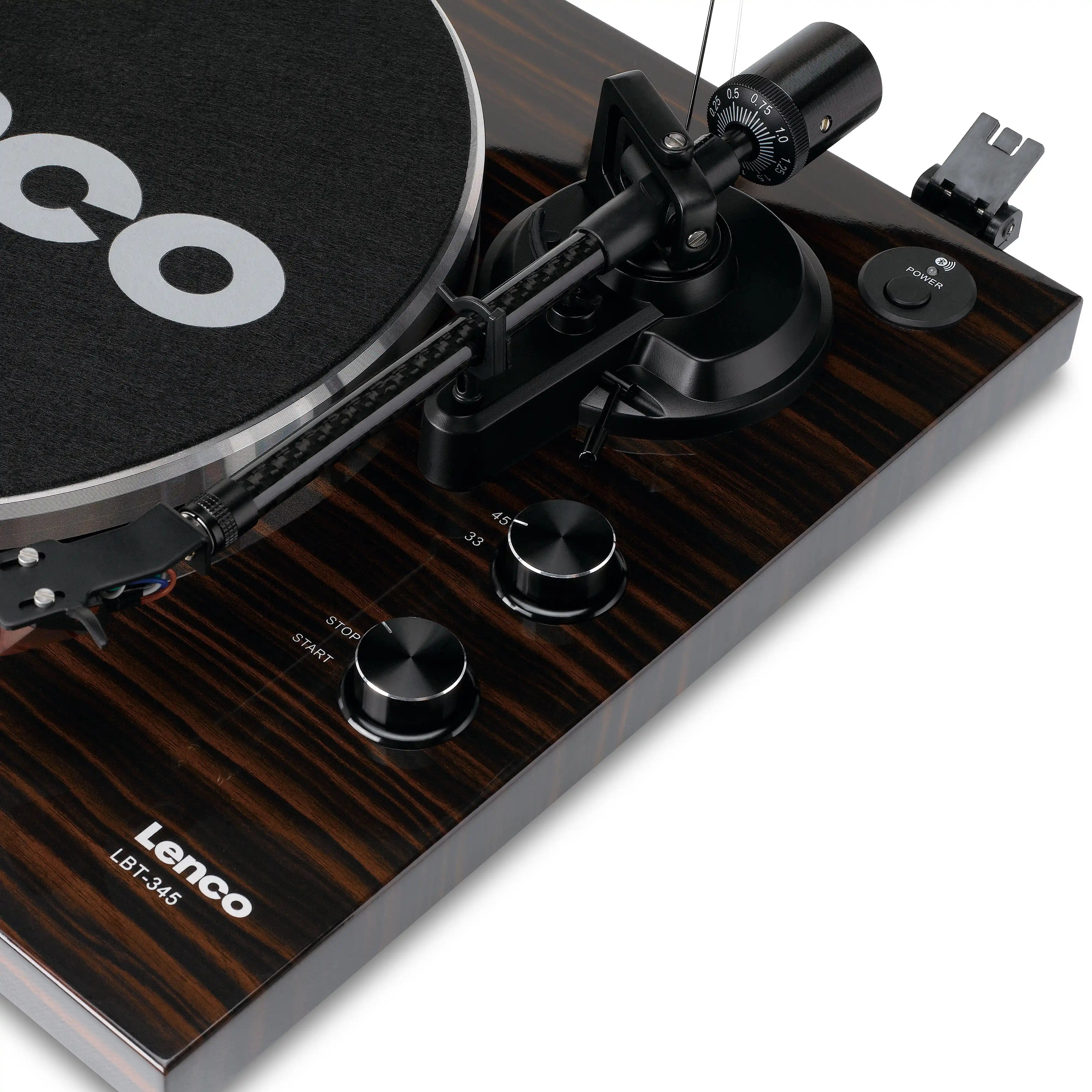 Lenco LBT-345WA Bluetooth Turntable with Oroton 2M Red Cartridge - Walnut