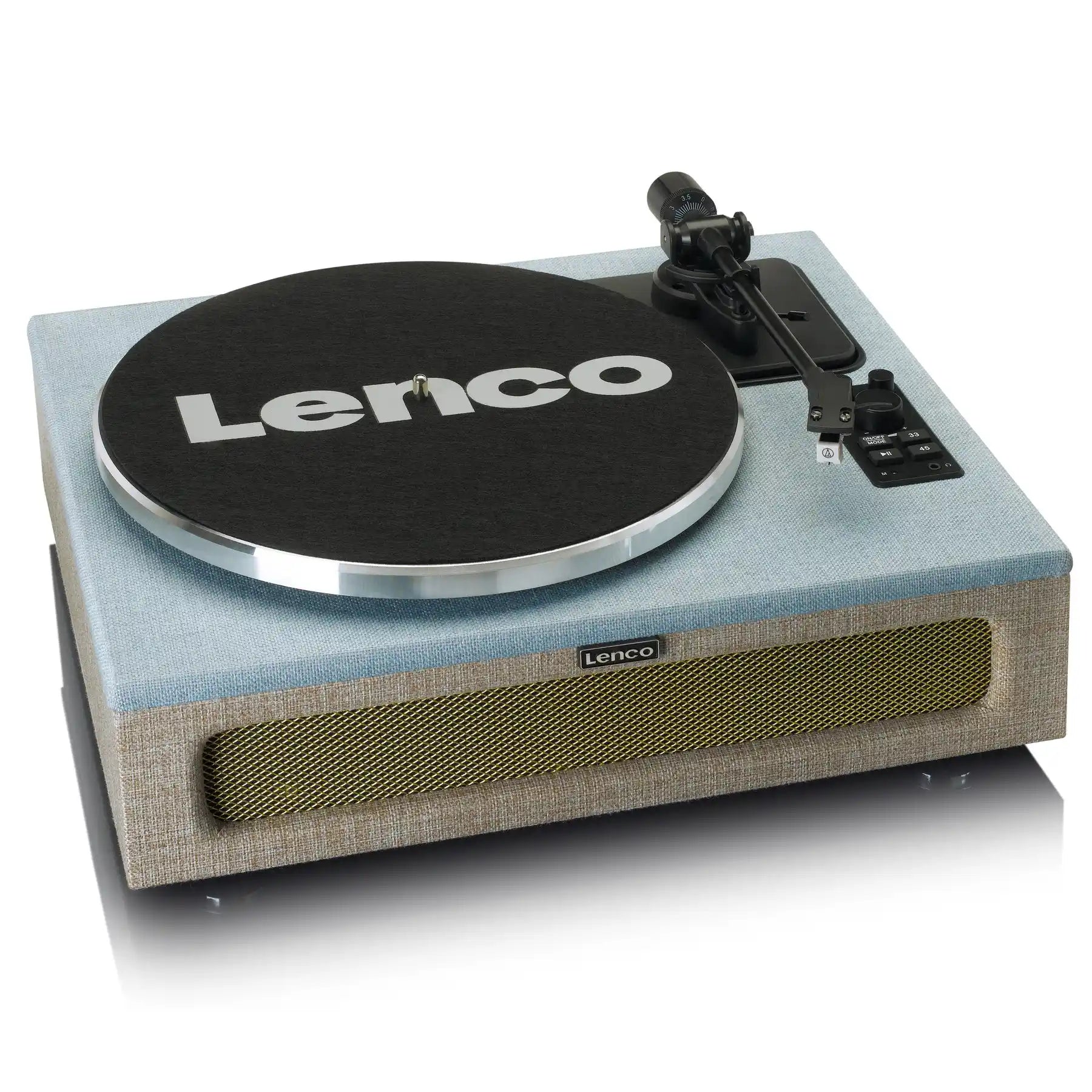 Lenco LS-440 Fabric Turntable with 4 built-in bluetooth speakers 50W RMS - Blue