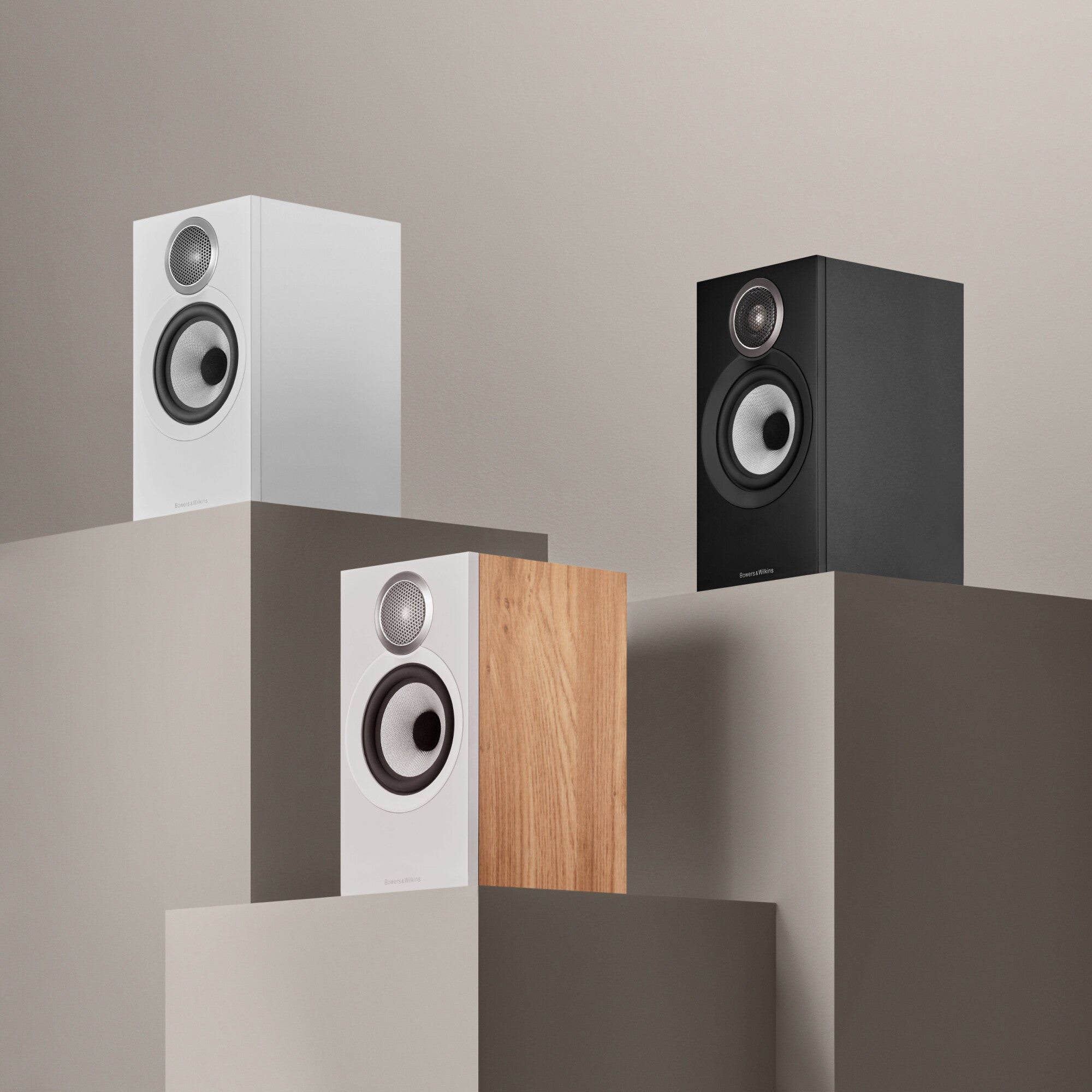 Bowers & Wilkins 607 S3 2-Way 5" Bookshelf Speakers - Black | Oak | Red Cherry | White