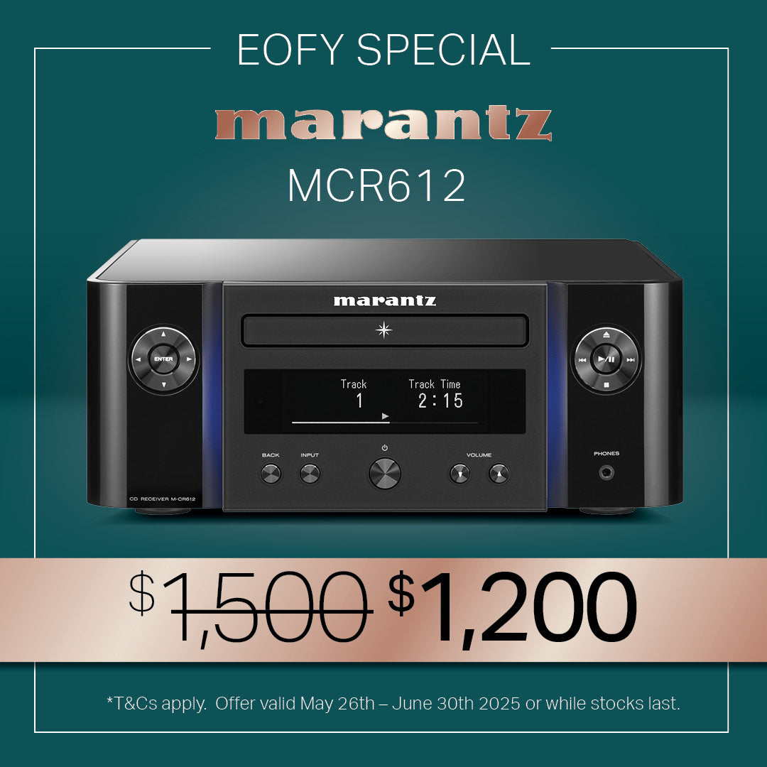 Marantz MCR612 Compact Network CD Receiver with HEOS - Black/Silver