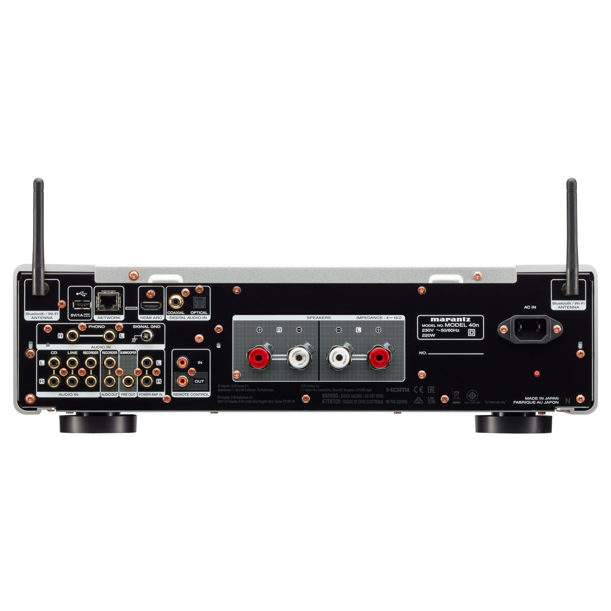 Marantz Model 40N Integrated Stereo Amplifier with Streamer - Silver/Gold | Made in Japan - The Audio Experts