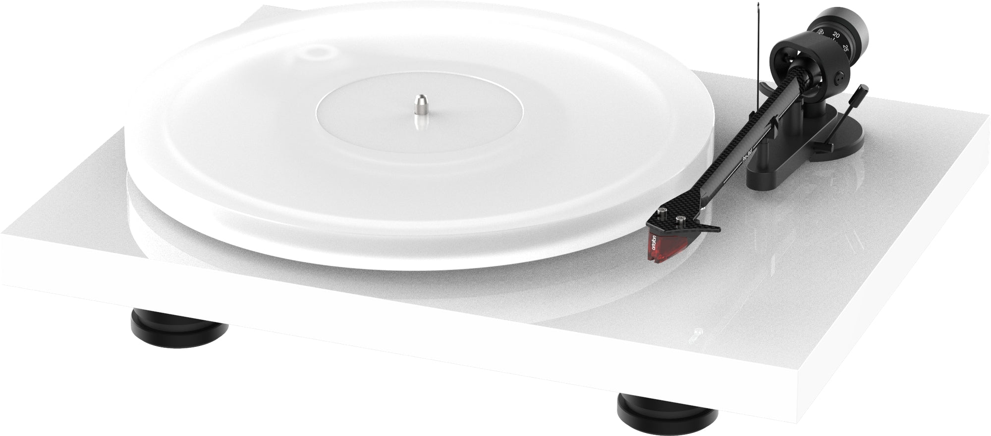 Pro-Ject Debut Carbon Evo + Acryl It 2M Red Cartridge - High Gloss White