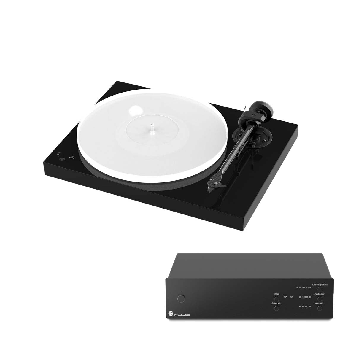 Pro-Ject X1 Turntable Piano Black + 2M Red Cartridge + Phono Box S3B