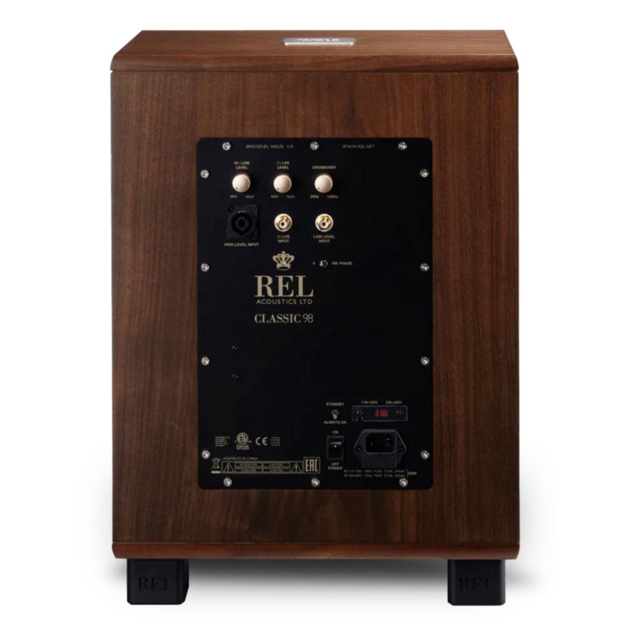 REL Class 98 Down-firing active driver - Walnut