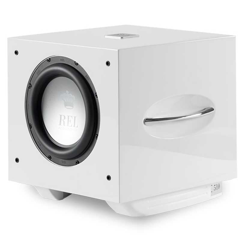 REL S/812 12" 800w Active Subwoofer - High Gloss Piano White