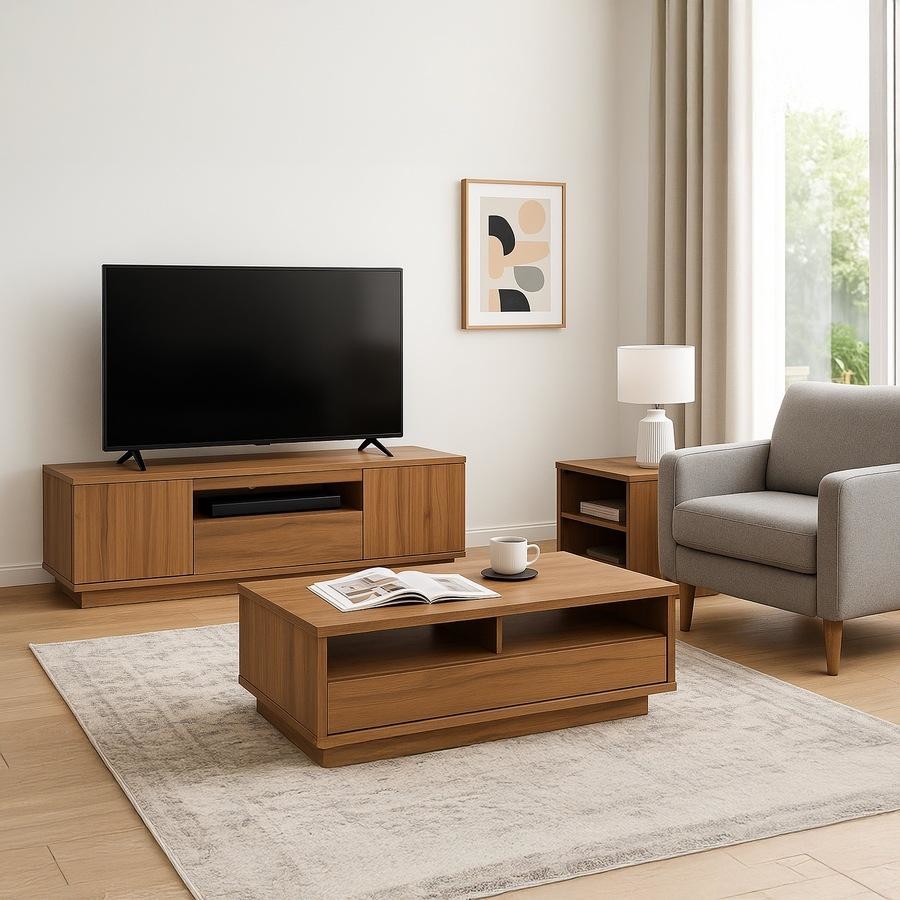 RVM Vice Tall TV Unit - Walnut