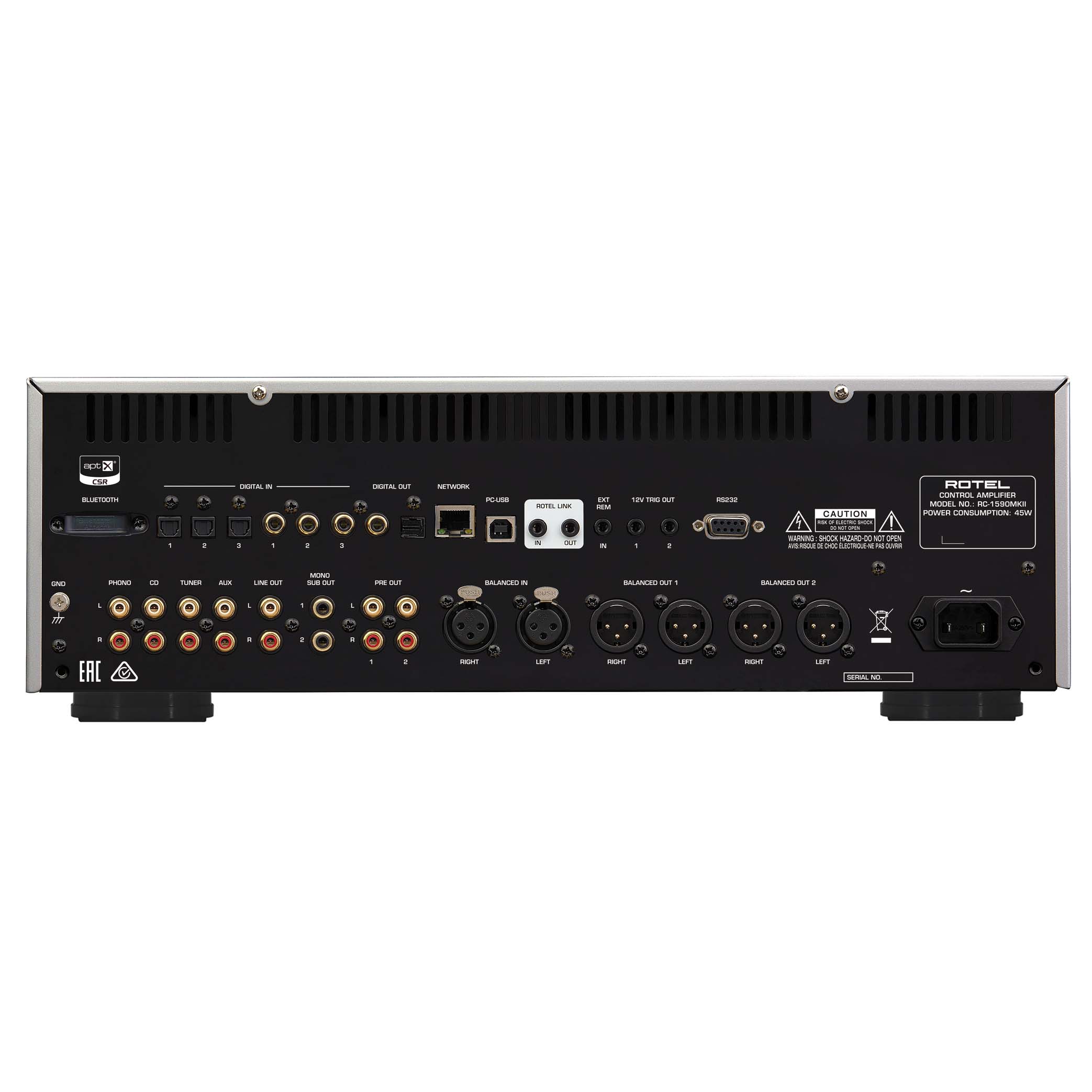 Rotel RC-1590 MKII Stereo Preamplifier - Silver