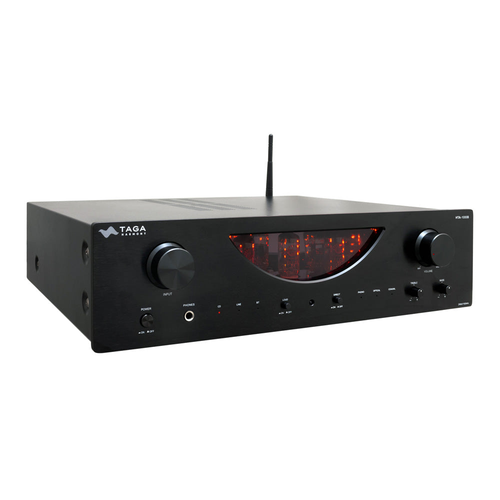 TAGA Harmony HTA-1000B Hybrid Amplifier - Black | Silver